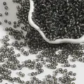 Premium dark gray silver-lined glass seed beads for DIY jewelry making and embroidery - 2mm, 15g (Approx 1000 Pcs) / Dark Gray