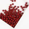 Runde matte rote Kunststoffperlen für DIY-Schmuckherstellung Halsketten und Armband Zubehör - Rund 12mm (30 Stück pro Packung) / Rot