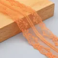 Bright orange 40mm non-stretch lace ribbon for DIY clothing accessories and crafts - 16# Orange / 宽度40mm 10码/包