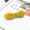Durable yellow round elastic cord with high stretch for DIY sewing projects. - 1mm 25m/Bundle / Yellow