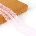 Premium 40mm light pink non-elastic floral lace trim ribbon for DIY garment sewing crafts - 18# Pink / 宽度40mm 10码/包