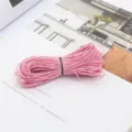 Pink durable round elastic cord for DIY crafts and sewing - 1mm 25m/Bundle / Pink