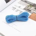 Durable blue round elastic cord bundle for DIY sewing and crafting projects - 1mm 25m/Bundle / Lake Blue