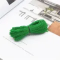 Premium durable bright green elastic round cord bundle for DIY sewing crafts and hair accessories - 1mm 25m/Bundle / Green