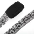40mm non-stretch black lace trim ribbon for DIY craft and handmade clothing accessories - 1# Black / 宽度40mm 10码/包