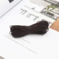 Premium durable brown round elastic cord for high-elasticity DIY crafts and sewing - 1mm 25m/Bundle / Brown