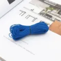 Durable blue round elastic cord for DIY crafts and high elasticity sewing - 1mm 25m/Bundle / Blue