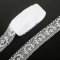 40mm non-elastic white lace trim ribbon roll for DIY crafts and garment sewing projects - 2# White / 宽度40mm 10码/包
