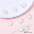 14x14mm iridescent heart acrylic beads with baroque shell luster for DIY crafts - 2 Pieces/Pack (14x14mm) / Heart Iridescent (BSG047)