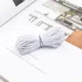 High-quality white elastic cord bundle for DIY sewing, masks, and jewelry crafting - 1mm 25m/Bundle / White