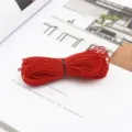 High-strength durable red round elastic cord bundle for DIY sewing and jewelry making - 1mm 25m/Bundle / Red