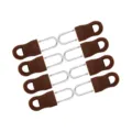 Lot de 8 tirettes de fermeture éclair marron amovibles pour sacs et vêtements DIY - 2.5x1.4cm (8 Pièces/Paquet) / Marron