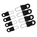 Lot de 8 tirettes de fermeture éclair amovibles noires pour sacs et vêtements - Tailles Mixtes (8 Pièces/Paquet) / Noir
