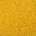 Transparente hellgelbe lackierte Glasperlen für die Herstellung von DIY-Schmuckstücken - 2mm (Öffnung 0.8mm, 10g/Packung ca. 660 Stk.) / Dunkelgelb
