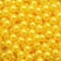 Bright yellow ABS acrylic round loose pearls for DIY jewelry making and craft projects - 4mm (1000 Pieces/Pack) / Yellow