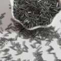 Shiny silver glass bugle beads for DIY jewelry and embroidery, 3mm glass tubes - 15g/Pack Approx 300 Pieces / Dark Gray