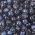 Dark blue 12mm resin round beads with streaming galaxy star halo effect for DIY jewelry - Round Beads / 10mm (10 Pieces/Pack) / Navy Blue