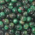 Green 12mm resin beads featuring a star nebula swirl pattern for DIY jewelry making - Round Beads / 10mm (10 Pieces/Pack) / Green