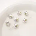 Breloques étoiles en perles acryliques avec strass pour la création de bijoux DIY - Pentagramme Strass Carré Clair / 12x11mm (1 Pièce/Paquet) / Transparent