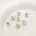 Perles en forme d'étoile en acrylique avec strass verts pour création bijoux DIY - Pentagramme Strass Rond Vert / 12x11mm (1 Pièce/Paquet) / Vert