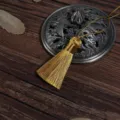 Handmade golden tassel with silk thread for DIY bookmarks and decorative crafts - 1 Piece / Earthy Yellow