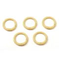 Set of 5 pale yellow painted alloy spring O-ring carabiner clips for DIY jewelry making - Light Yellow