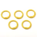 Bright yellow alloy spray-painted circular spring gate carabiner rings for DIY craft keychains - Yellow