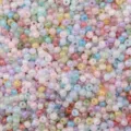 Bunte pastellfarbene Glasperlen mit schillerndem Finish für DIY-Schmuckherstellung - 3mm (10g/Packung) / Mehrfarbig