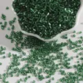 2mm emerald green silver-lined glass bugle beads for DIY jewelry making - 2mm 15g/Pack (Approx 700 Pieces) / Dark Green