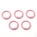 Five pieces of pink alloy spray-painted keyring C-shaped buckles for DIY jewelry accessories - Pink