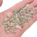 Transparent glass coffee bean beads 10x8mm with gold swirl for DIY jewelry making - Coffee Bean Style (BBD349) / 20Pcs/Pack / Green