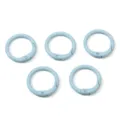 Light blue spray painted alloy circular spring gate O-rings for DIY craft projects - Sky Blue