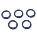Set of five durable blue alloy spring snap rings for DIY jewelry and keychain making - Sapphire Blue