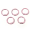 Five pieces of pink spray-painted alloy spring O-rings for DIY handmade jewelry - Light Pink