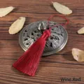Elegante borla rojo vino con lazo para marcadores y abanicos DIY de estilo antiguo - Colgante de Borla (16cm) / 1 Pieza / Burdeos