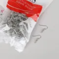 High-quality silver metal DIY earring hooks for jewelry making with small ball accents - French Ear Hook Style (FRB011) / 20x22mm (200 Pieces/Pack) / White K