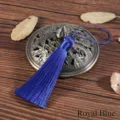 Elegante colgante de borla de seda azul real de estilo antiguo para marcadores - Colgante de Borla (16cm) / 1 Pieza / Azul zafiro