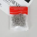Bulk pack of silver-tone metal earring hooks for DIY handmade jewelry making crafts - French Ear Hook Style (FRB011) / 19x19mm (200 Pieces/Pack) / White K