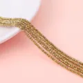 Perle piatte in vetro sfaccettato color oro per la creazione di gioielli fai-da-te SKU - Placcatura in Oro Zecchino
