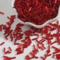 High-quality red glass bugle beads for DIY handmade jewelry accessories and sewing - 15g/Pack Approx 300 Pieces / Bright Red