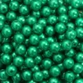Bright green round ABS acrylic pearl beads for DIY jewelry making and bead pen crafts - Dark Green