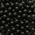 Premium glossy black ABS acrylic round pearl beads for DIY jewelry making and craft projects - Black