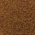 Perline di vetro ambra trasparenti con finitura lucida per creazione gioielli DIY - Marrone
