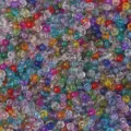Perline rotonde trasparenti colorate per progetti di creazione gioielli fai da te - colori misti casuali