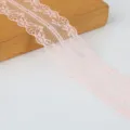 Elegant 40mm pink non-elastic lace ribbon trim for DIY sewing and crafts projects - 14# Dusty Rose / 宽度40mm 10码/包