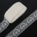 40mm wide elegant beige non-elastic lace ribbon roll for DIY garment sewing accessories - 7# Beige / 宽度40mm 10码/包