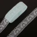 40mm mint green non-elastic lace ribbon for DIY garment and jewelry accessories - 6# Light Blue / 宽度40mm 10码/包