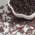 High-quality dark purple silver-lined glass seed beads for DIY jewelry and embroidery - 2mm 15g (Approx 1000 Pcs) / Deep purple