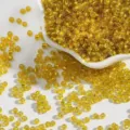 Shiny yellow silver-lined glass seed beads for DIY jewelry and embroidery crafts - 2mm, 15g (Approx 1000 Pcs) / Yellow
