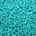 Turquoise 3mm solid color baked paint glass seed beads for handmade DIY jewelry crafting - 3mm 450g Approx. 15000pcs / Greenish Blue